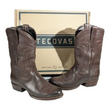 Tecovas Cartwright Mens 9.5 EE Extra Wide Boots Calfskin Brown Dancing W... - £140.66 GBP