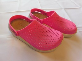 LiteRide Clog by Crocs 204592-6QV sandals W 7 Women&#39;s M 5 Men&#39;s Pink Whi... - £36.94 GBP