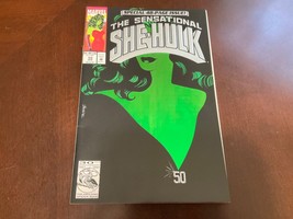 1993 She-Hulk #50 Comic Book Green Foil Cover Marvel Comics VF - £23.64 GBP