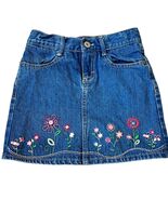Osh Kosh B&#39;Gosh Vintage Denim Embroidered Floral Skort 6X - $37.46 CAD