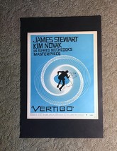 1958 VERTIGO Ad Insanely Rare BLUE Version Alfred Hitchcock Movie Poster Full Pa - £196.58 GBP