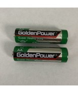 LOT OF 2 VTG. COLLECTIBLE GOLDEN POWER GREENERGY BATTERIES SIZE AA,NON-F... - £9.40 GBP