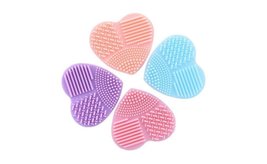 Heart Shaped Makeup Brush Cleaner Finger Glove Silicone, 2 or 4 packs image 2