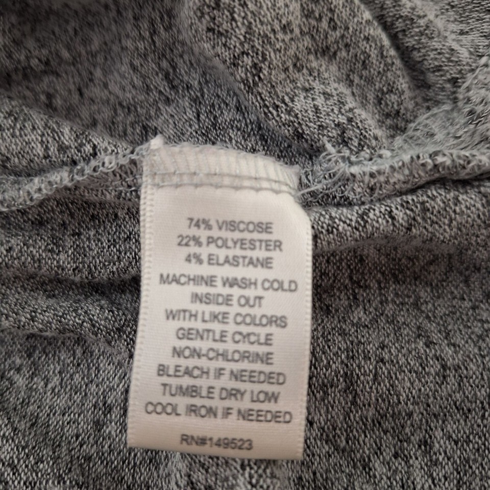 Alexander Jordan Womens 1X Solid Gray Cowl Neck Sweater Long Sleeve Item image 5