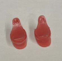 Vintage Barbie Red Open Toe Heels Shoes Mules Japan Pre Owned Vintage 1960s - $13.49