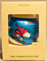 Hallmark - Snoopy and Woodstock - Peanuts - Grandson - Satin Ornament 1979 - £11.04 GBP