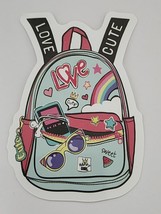 Backpack Super Cute With Different Elements Multicolor Sticker Decal Gre... - $2.30