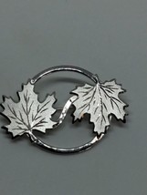 Vintage Sterling Silver 925 Maple Leaf Brooch - £15.73 GBP