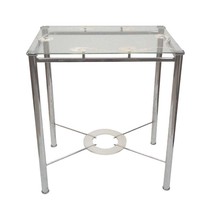 Unusual Karl Springer Style 1970’s Chrome Lucite Side Table - $1,575.00
