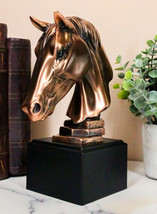 Western Wildlife Handsome Horse Stallion Head Bust Figurine With Trophy ... - $41.99