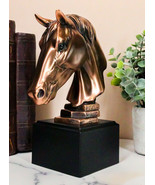 Western Wildlife Handsome Horse Stallion Head Bust Figurine With Trophy ... - $57.40 CAD