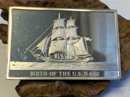 Danbury Mint Bicentennial Sterling Silver Ingot 750 Grains Birth of the US Navy - £63.90 GBP