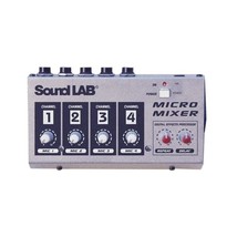 Soundlab 4 Channel Mono Microphone Mixer with Effects  - $48.00