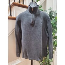 Polo Ralph Lauren Men Gray Cotton Long Sleeve High Neck Half Zip Sweater... - $27.72