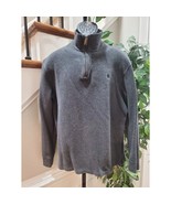 Polo Ralph Lauren Men Gray Cotton Long Sleeve High Neck Half Zip Sweater... - $37.91 CAD