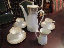Rosenthal Germany Coffee Set Compatible with White and Gold 8 PCS -V- Pa... - $167.57