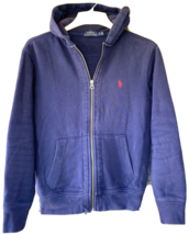 Ralph Lauren Polo Sweatshirt Full Zip Hoodie Logo Blue Mens Small Heavy ... - £58.58 GBP
