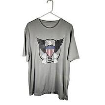 Under Armour Men&#39;s Tshirt Gray Eagle Shield American Flag Size XL - $15.51
