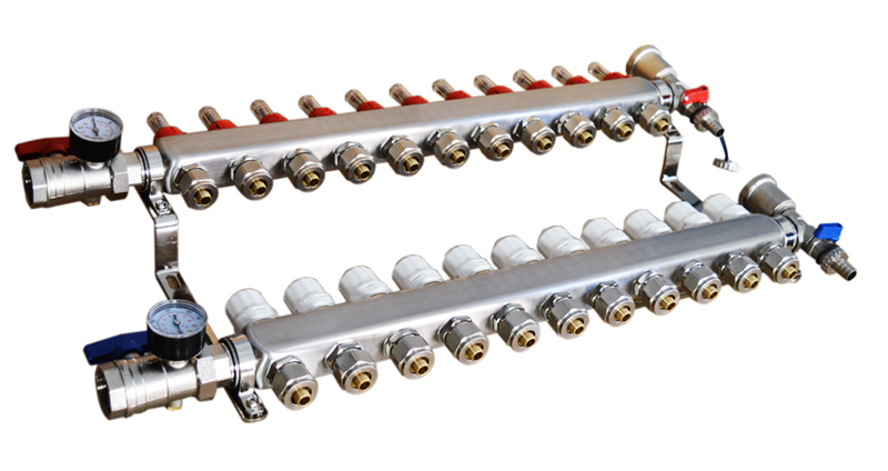 Radiant Heat Manifold 11Loop PEX Tubing Manifold Hydronic Radiant Floor ... - $267.75