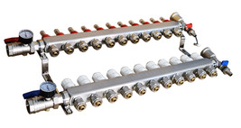 Radiant Heat Manifold 11Loop PEX Tubing Manifold Hydronic Radiant Floor ... - $267.75