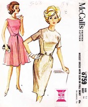 Misses&#39; DRESS Vintage 1963 McCall&#39;s Pattern 6759 Size 16 - £9.43 GBP