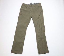 Orvis Mens 34x32 Distressed Stretch Outdoor Hiking Bootcut Pants Olive Green - £38.88 GBP