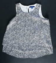 New Apt 9 Sleeveless Tiered Hem Cheetah Print Blouse Shirt Medium Keyhol... - $8.91