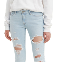 Levi&#39;s Women&#39;s 711 Destructed Skinny Jeans Azure Trashed White Size 14R NWT - £38.33 GBP