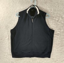 Ralph Lauren Golf Vest Womens Sz XL Fleece Full Zip Blue White Trim Pock... - $28.74