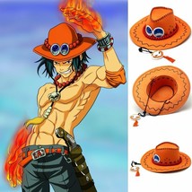 Anime ONE PIECE Portgas D Ace Cosplay HAT Cowboy Accessories Cap Pirates Caps - £11.85 GBP