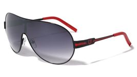 Dweebzilla Khan Wrap Around One Piece Shield Lens Aviator Sunglasses (Bl... - £11.44 GBP