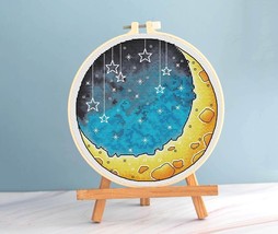 Sailor Moon cross stitch mandala pattern - Starry Night cross stitch crescent  - £6.40 GBP