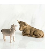 WILLOW TREE SUSAN LORDI OX AND GOAT ORIGINAL SCULPTURE HAND PAINTED NATI... - £93.85 GBP