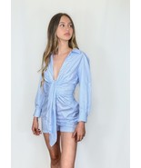 NEW Hers &amp; Mine Striped Blue Romper Woman’s Size M KG Style# PT773ST-1 - $27.15 CAD