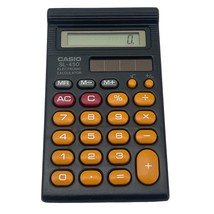 Vintage Casio SL-450 Electronic Calculator Black Small Hand Digital Sola... - $10.39