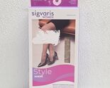 Sigvaris Women Style Sheer Thigh High Open Toe ML 30-40 mmhg Honey Tan - $49.40