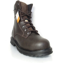 Timberland PRO Men&#39;s 8&quot; Brown Magnus Steel Safety Toe Boots SZ 8.5W(WIDE), A25YM - £96.21 GBP