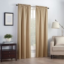 Rod Pocket Darkening Curtains For Living Room, Eclipse Canova Thermal, G... - $44.98