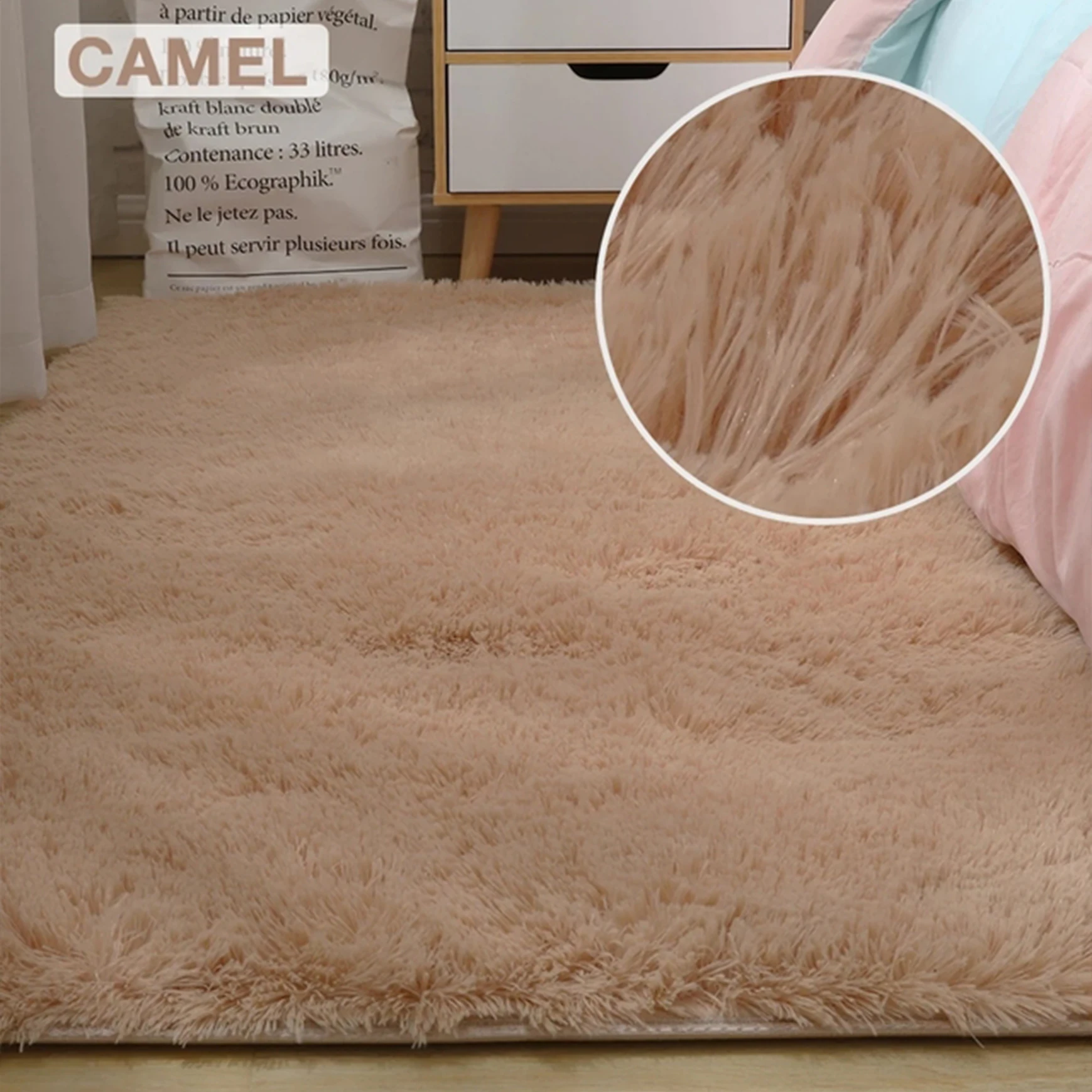 RULDGEE Kids Room Soft Velvet Carpet Fluffy Blanket for Livingroom Plush - £10.99 GBP+