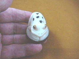 (TNE-FROG-192-A) white spotted FROG amphibian TAGUA NUT Figurine carving... - £15.43 GBP