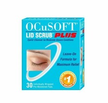 OCuSOFT Lid Wipes Plus 30 Ct Pre-Moistened Pads Eye Discomfort Hygiene e... - $5.93