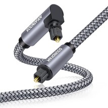 90 Degree Optical Audio Cable 16Ft/5M, Right Angle Toslink Optical Cable 360 Deg - £30.71 GBP