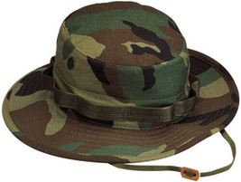 MIL-SPEC Military Bdu Woodland Jungle Type Ii Boonie Camouflage Hat All Sizes - £17.78 GBP