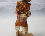 Vintage Mexican Folk Art Paper Mache Sculpture Old Man Carrying Tobacco ... - $28.68