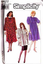 Maternity Dress, Tunic &amp; Skirt Vtg &#39;89 Simplicity Pattern 9422 Sizes 12-16 Uncut - £10.93 GBP