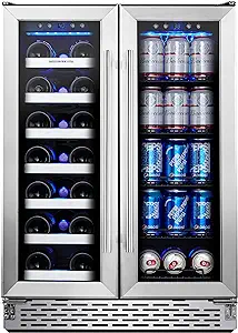 Wine And Beverage Refrigerator, 24 Wine Cooler- 20 Bottles&amp;78 Cans, Buil... - $1,334.99