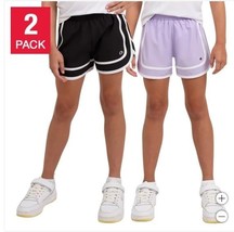 Champion Girls Boys Shorts Light Purple Black 2-Pack Active Elastic Waist - $703.08 MXN