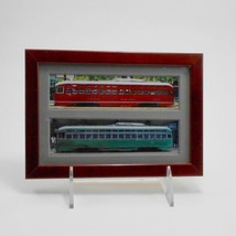 San Francisco F Line Trolley Car Picture Wood Frame Michael Bruno Luggage - $19.78