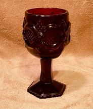 Vintage Avon Retro Glass Collectible Cape Cod Ruby 4.5&quot; Goblet - $6.93