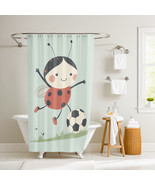 Lila the Scoring Ladybug Shower Curtain by Dancing Littles Jungle - $39.99